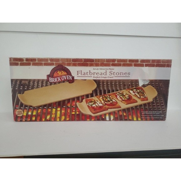 Brick Oven Stoneware Direct To Flame. PERFECT CRISPY CRUST - Picture 1 of 4